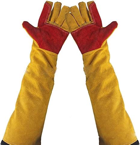 Inch Long Sleeves Welding Safety Gloves Lined And Kevlar