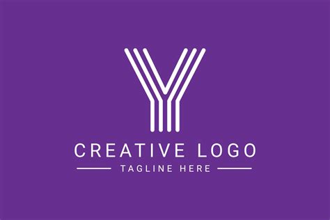 Modern creative letter Y vector logo design. Minimalist flat line logo design. Monogram Logo ...