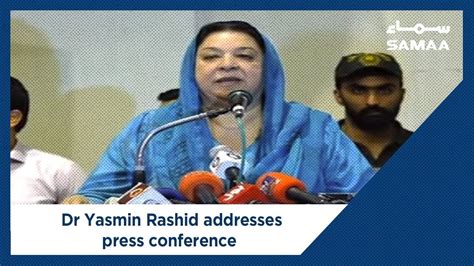 Dr Yasmin Rashid Addresses Press Conference Samaa Tv 04 April 2019