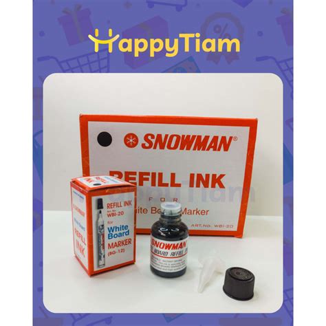 Jual TINTA SPIDOL WHITEBOARD SNOWMAN WHITE BOARD MARKING INK ISI REFFIL