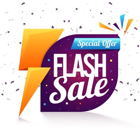 Flash Sale Discount Special Offer Banner Price Promotion Vector Stock