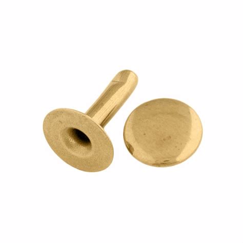 Solid Brass Double Cap Rivets 100 Pack Medium 1381 11