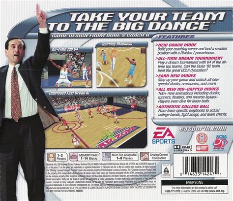 NCAA March Madness 2001 Cover Or Packaging Material MobyGames