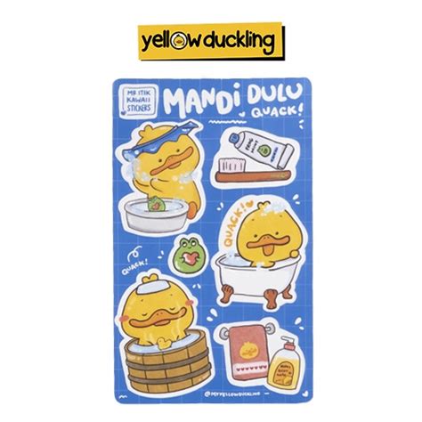 Jual Stickers Itik Mandi Dulu Edition Sticker Set Stiker Itik Sampo