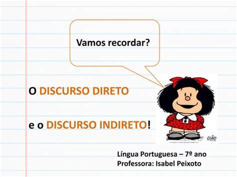 Ficha De Reforço Sobre Discurso Direto E Discurso Indireto