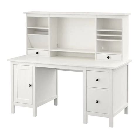 HEMNES Desk With Add On Unit White Stain 61x53 7 8 IKEA Mobilya