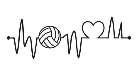 Volleyball Heart Vector Art Icons And Graphics For Free Download