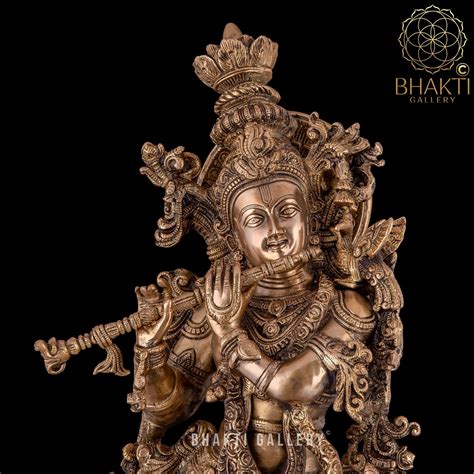 Large Radha Krishna Brass Statue 75 Cm Big Brass Radhe Krsna Etsy