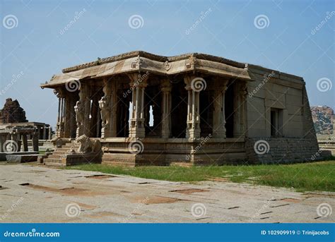 Rangamandapa With Musical Pillars At The Vijaya Vittala Temple At Humpi