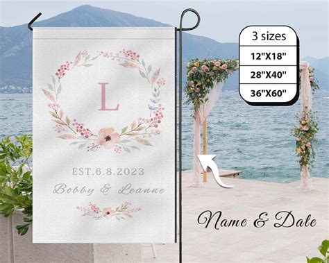 Personalized Wedding Garden Flags Wedding Flag For Bride And Groom Lawn