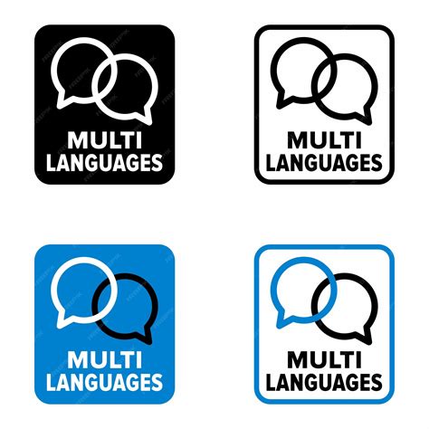 Premium Vector | Multi languages support and service information sign