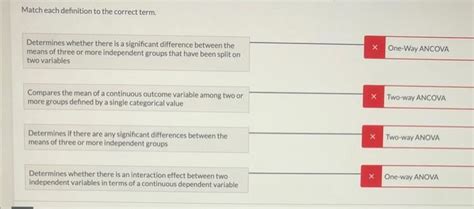 Solved Match Each Definition To The Correct Term Determines Chegg