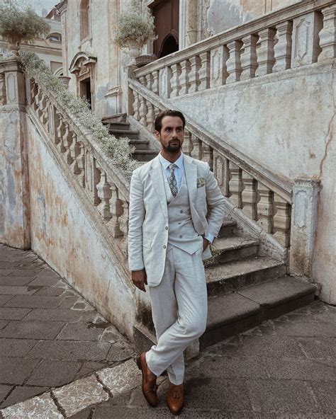 Traje Ligero De Lino Para Boda Hockerty