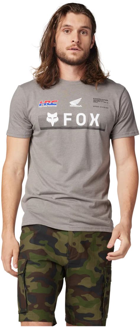 FOX triko FOX X HONDA Premium Ss 24 heather graphite Honda oblečení