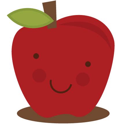 cute apple clipart smile - WikiClipArt