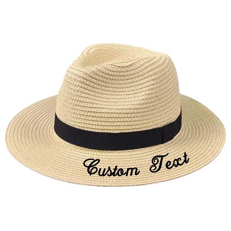 Personalized Sun Hat Custom Straw Hat Straw Topper Hat Straw