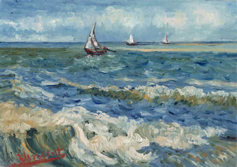 Study , Van Gogh - Seascape by secemolados on DeviantArt