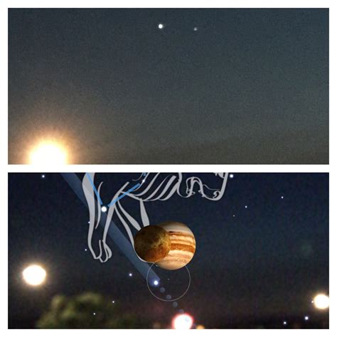 Venus And Jupiter Seen With The Naked Eye And Skyview App July 4th 9pm R Space