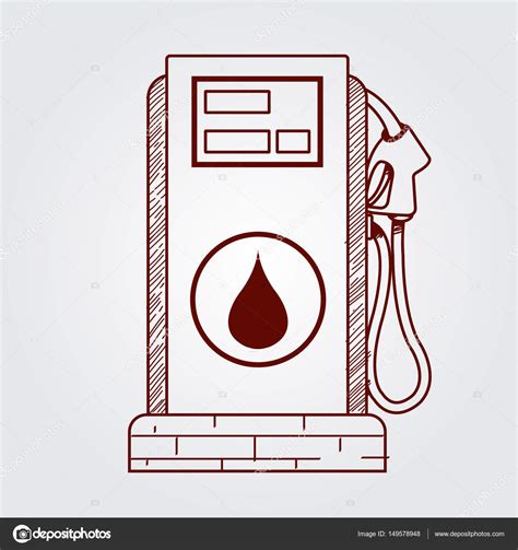 Simple Gas Station Drawing