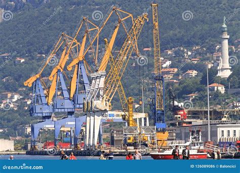 Port of Trieste editorial photo. Image of crane, adriatic - 126089086