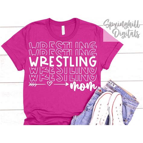 Wrestling Mom Svg Wrestler Cut Files Sports Mom T Shirt Inspire