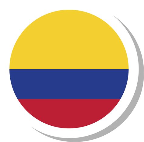 Colombia flag circle shape, flag icon. 16707170 PNG