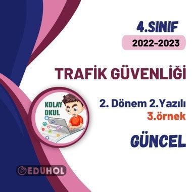 4 Sınıf Trafik Güvenliği 2 Dö Eduhol Etkinlik İndir Oyun Oyna