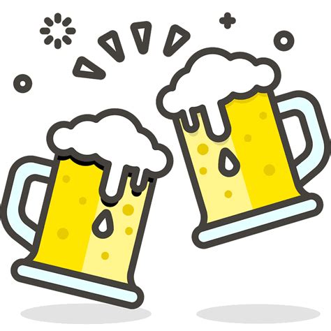 ビールで乾杯 creazilla comのフリーベクター絵文字