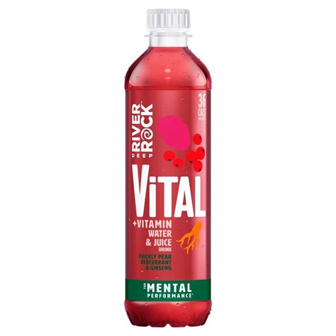 Deep River Rock Vital Vitamin Water And Juice Prickly Pear Redcurrant And Ginseng 450ml Tesco