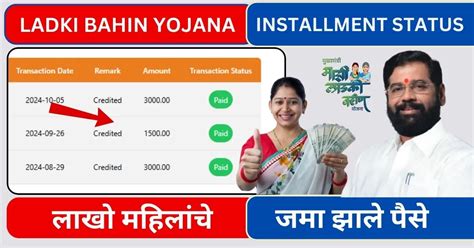 Ladki Bahin Yojana Installment Status Check