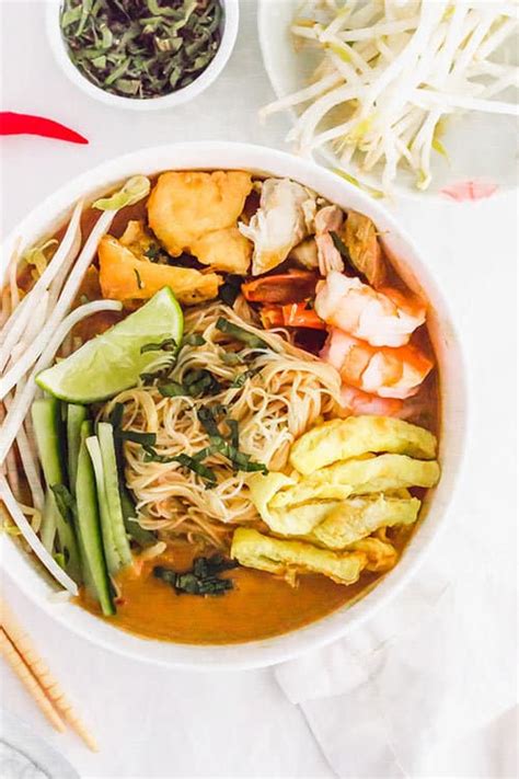 Sarawak Laksa (Malaysian Noodle Soup) • Curious Cuisiniere