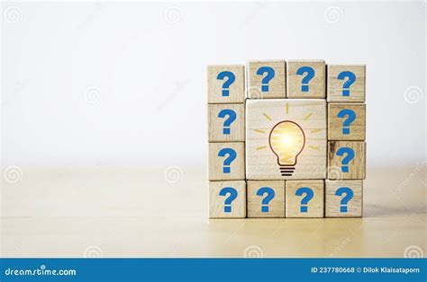 Drawing Lightbulb Print Screen On Wooden Cube Block Among Question Mark