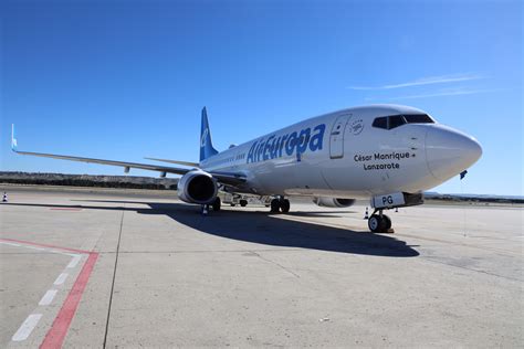 Air Europa aumenta en un 15 los vuelos entre Lanzarote y la Península