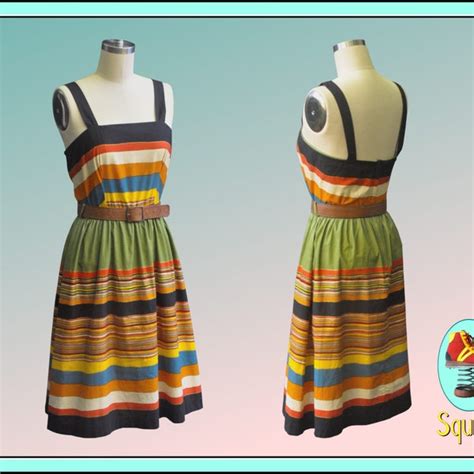 Rainbow Stripe Dress - Etsy