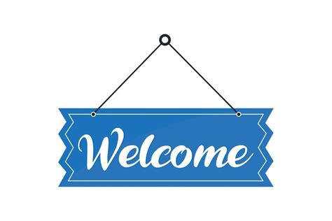 Welcome hanging sign isolated on wall. vector illustration. 13339877 ...