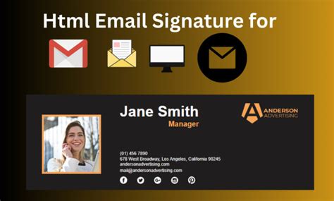 Design A Clickable Responsive Html Email Signature By Zamandeveloper