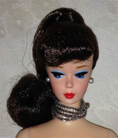 Nude Barbie Doll Vintage Repro Reproduction Ponytail Brunette For