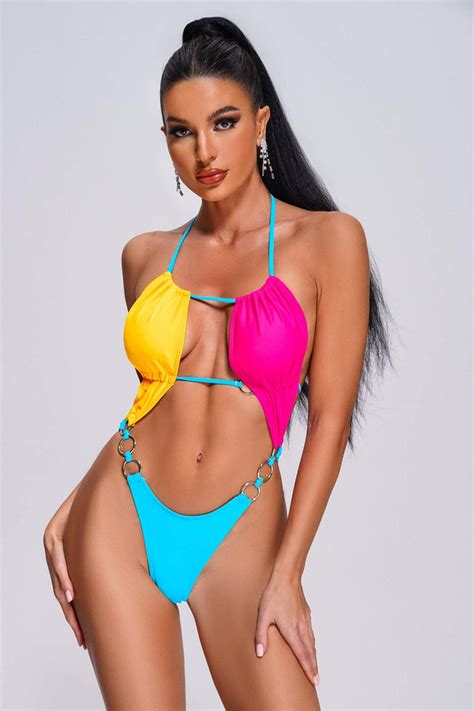 One Piece Splice Sexy Bikini ShapeMiNow