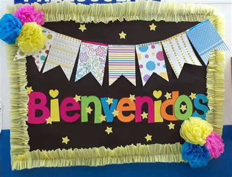 Mural Bienvenidos Spanish Classroom Decor Preschool Spanish Bullentin