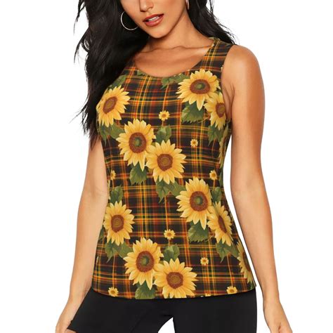 Cauagu Yellow Black Plaid Sunflower Large Walmart