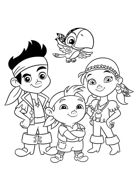 Coloriage Jake et les Pirates à imprimer sur ColoriageEnfant