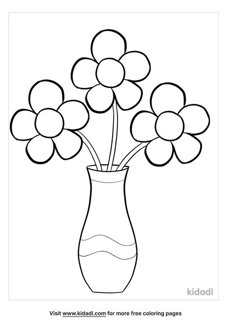 Flower Vase Coloring Coloring Pages