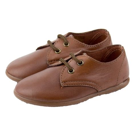 Sapatos Blucher De Couro Macio Para Menino Menina Minishoes