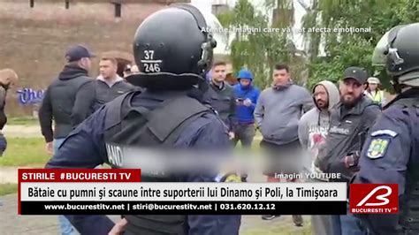 Bataie Cu Pumni Si Scaune Intre Suporterii Lui Dinamo Si Poli La