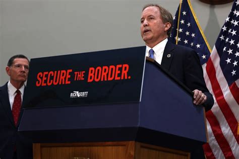 Texas Attorney General Ken Paxton says we must secure our southern border, not continue to fund ...