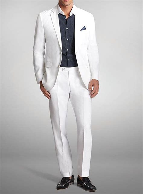 Studiosuits Pure White Linen Suit White Linen Suit Linen Suits For