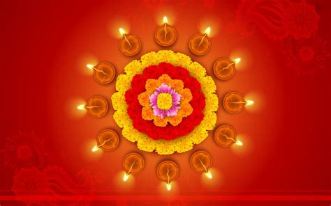 Flower garland decoration toran for happy diwali Vector Image