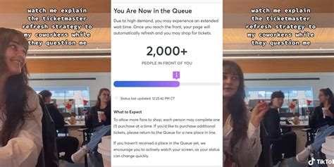 Tiktoker Shares Secret To Getting To Front Of Ticketmaster Queue