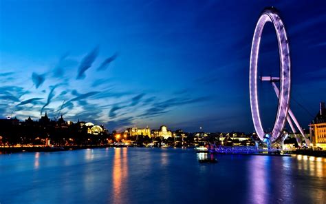 lights, London, boat, sea, city, cityscape, night, water, urban ...