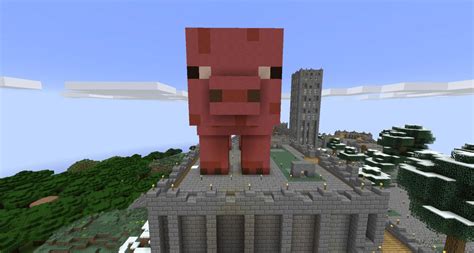 Pig Statue - Hardened Clay Survival Minecraft Map